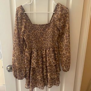 Express Mini dress leopard print size XS